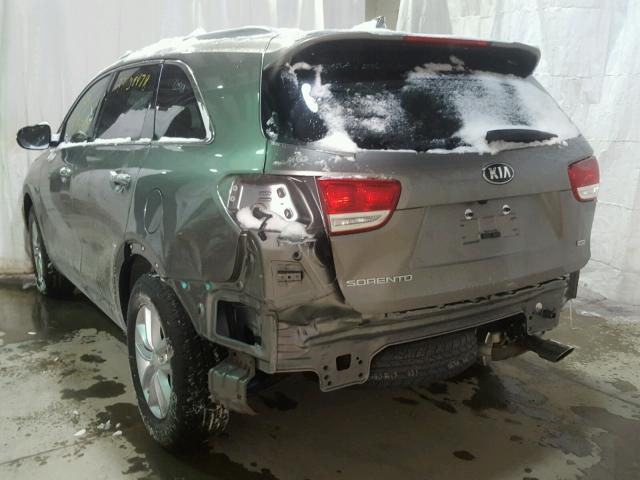 5XYPG4A34HG294552 - 2017 KIA SORENTO LX GRAY photo 3