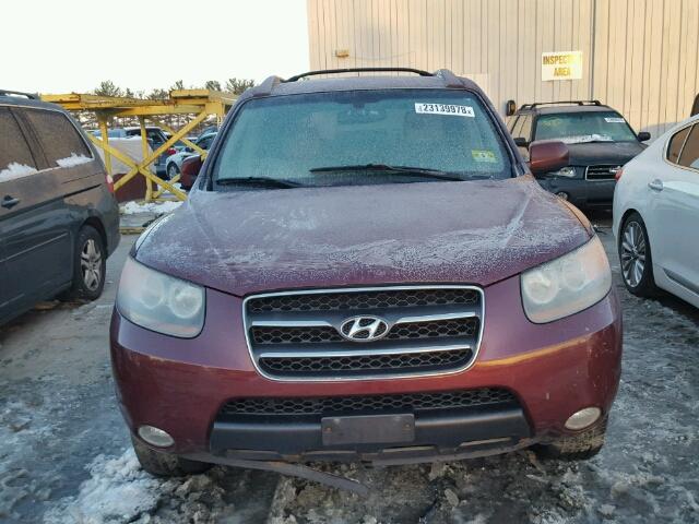 5NMSH13E47H039392 - 2007 HYUNDAI SANTA FE S BURGUNDY photo 9