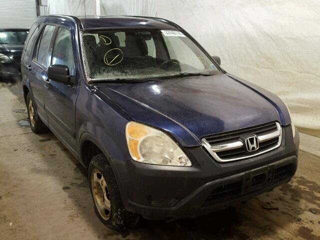 JHLRD774X4C049579 - 2004 HONDA CR-V LX BLUE photo 1