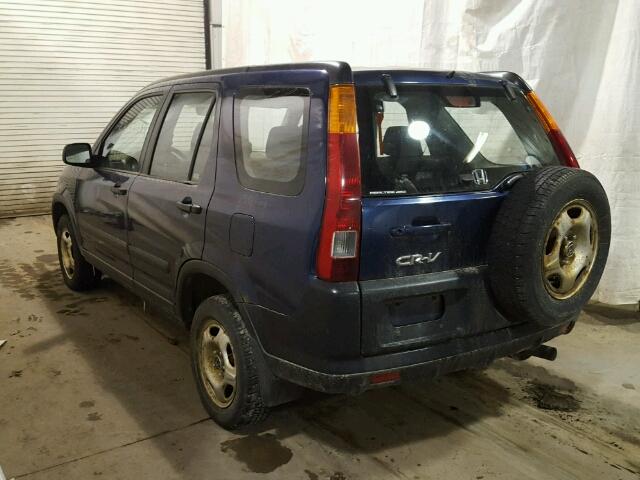 JHLRD774X4C049579 - 2004 HONDA CR-V LX BLUE photo 3