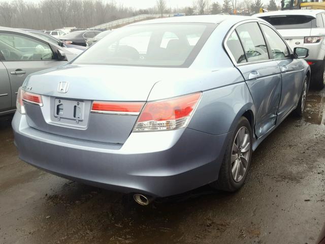 1HGCP2F75BA021269 - 2011 HONDA ACCORD EX BLUE photo 4