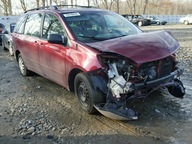 5TDZK23C69S259704 - 2009 TOYOTA SIENNA CE RED photo 1