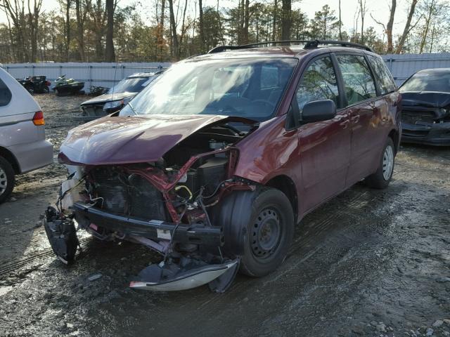 5TDZK23C69S259704 - 2009 TOYOTA SIENNA CE RED photo 2