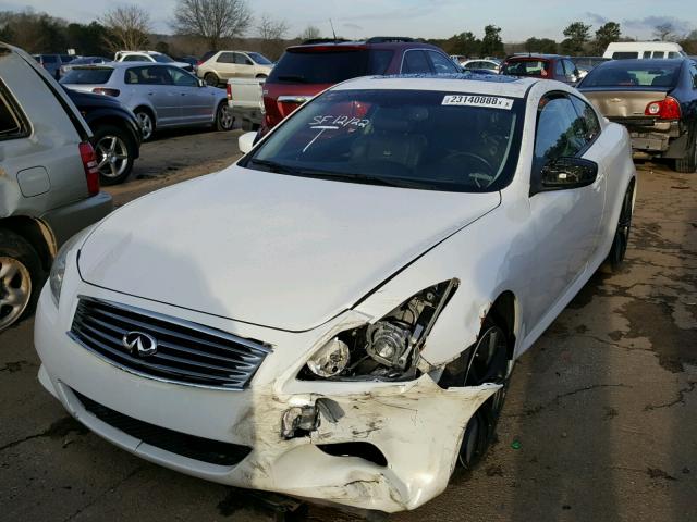 JN1CV6EK2AM104420 - 2010 INFINITI G37 BASE WHITE photo 2