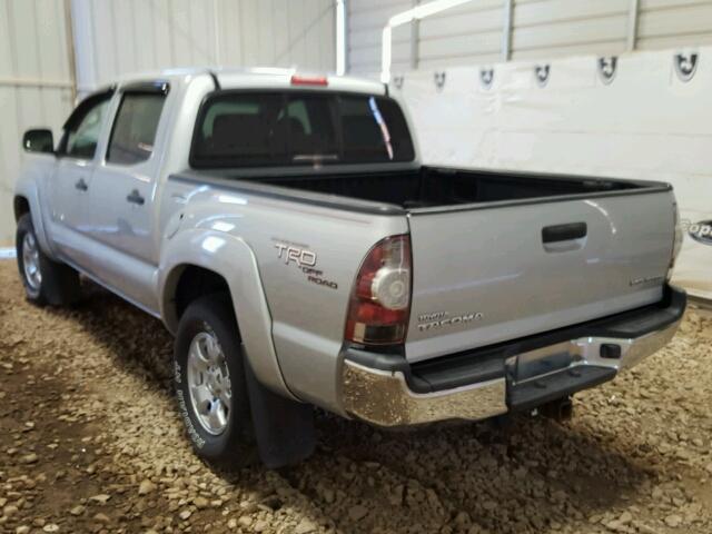 5TELU42N39Z608223 - 2009 TOYOTA TACOMA DOU SILVER photo 3