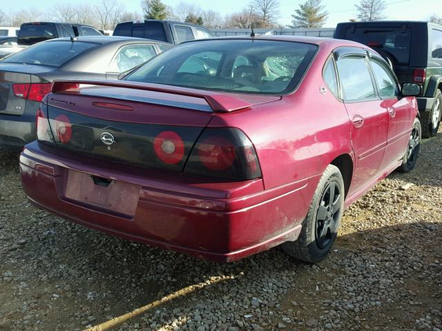 2G1WH52K859200113 - 2005 CHEVROLET IMPALA LS BURGUNDY photo 4