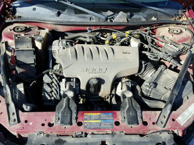 2G1WH52K859200113 - 2005 CHEVROLET IMPALA LS BURGUNDY photo 7