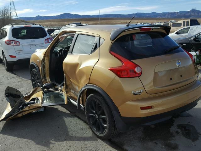 JN8AF5MV6DT213002 - 2013 NISSAN JUKE S GOLD photo 3