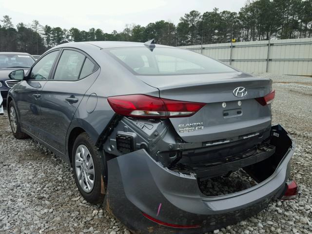 KMHD74LF5HU364936 - 2017 HYUNDAI ELANTRA SE GRAY photo 3