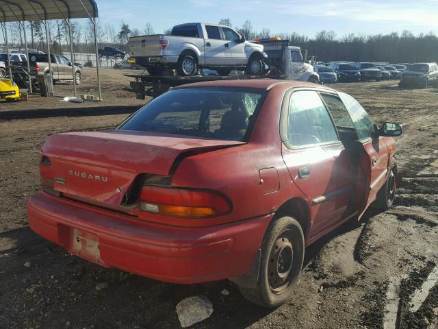 JF1GC4351WH501080 - 1998 SUBARU IMPREZA L RED photo 4