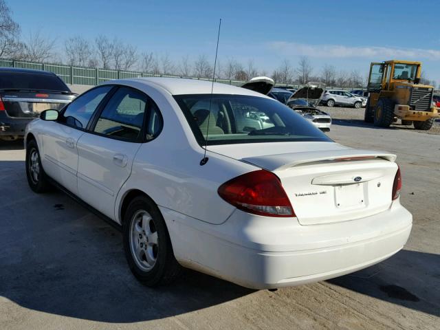 1FAFP53U47A207244 - 2007 FORD TAURUS SE WHITE photo 3