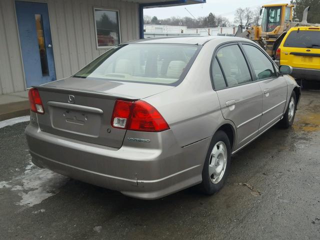 JHMES96655S022215 - 2005 HONDA CIVIC HYBR BEIGE photo 4