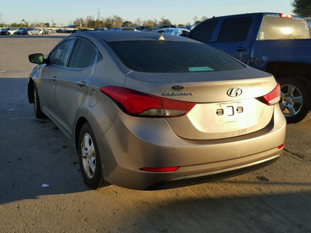 5NPDH4AEXFH586326 - 2015 HYUNDAI ELANTRA SE BROWN photo 3