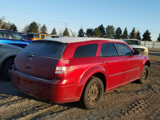 2D4FV47T48H177826 - 2008 DODGE MAGNUM RED photo 4