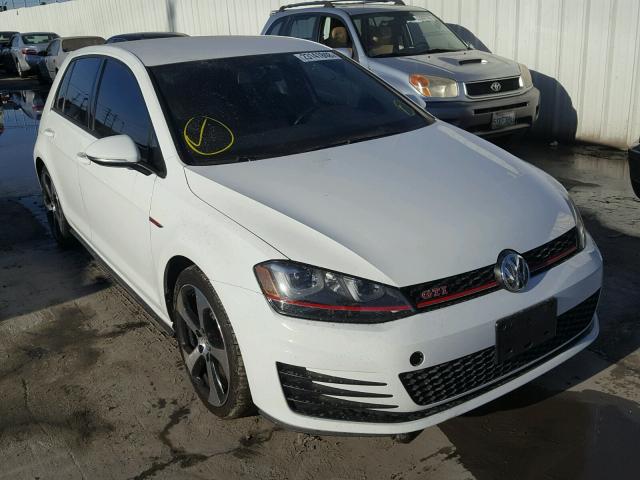 3VW447AU8GM022669 - 2016 VOLKSWAGEN GTI S/SE WHITE photo 1