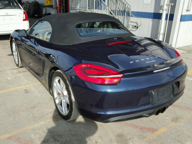 WP0CA2A8XDS114589 - 2013 PORSCHE BOXSTER BLUE photo 3