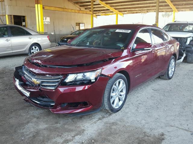 2G1115S35G9198816 - 2016 CHEVROLET IMPALA LT MAROON photo 2