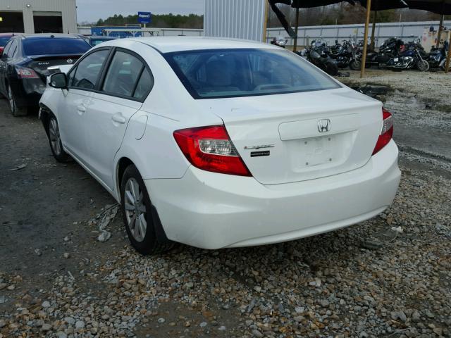 19XFB2F80CE030513 - 2012 HONDA CIVIC EX WHITE photo 3