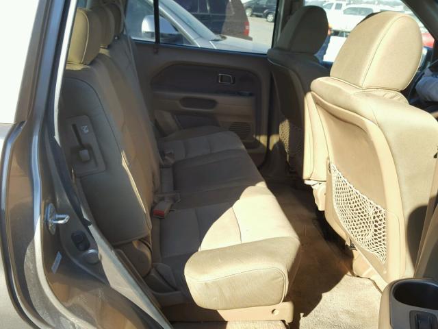 5FNYF28208B013279 - 2008 HONDA PILOT VP GOLD photo 6