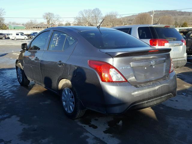 3N1CN7APXHL901624 - 2017 NISSAN VERSA S GRAY photo 3