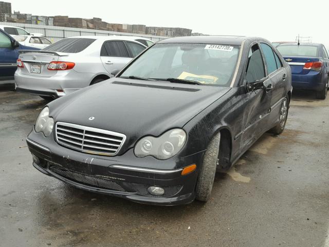 WDBRF52H56A844316 - 2006 MERCEDES-BENZ C GENERATI BLACK photo 2