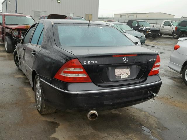 WDBRF52H56A844316 - 2006 MERCEDES-BENZ C GENERATI BLACK photo 3