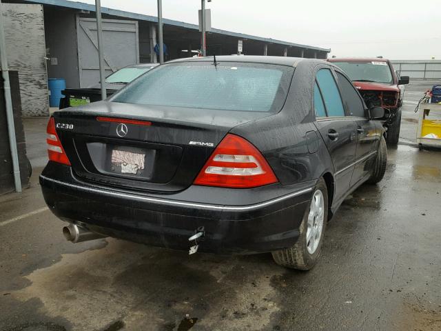 WDBRF52H56A844316 - 2006 MERCEDES-BENZ C GENERATI BLACK photo 4