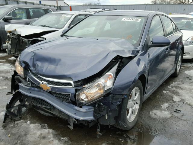 1G1PC5SB5E7282788 - 2014 CHEVROLET CRUZE LT BLUE photo 2