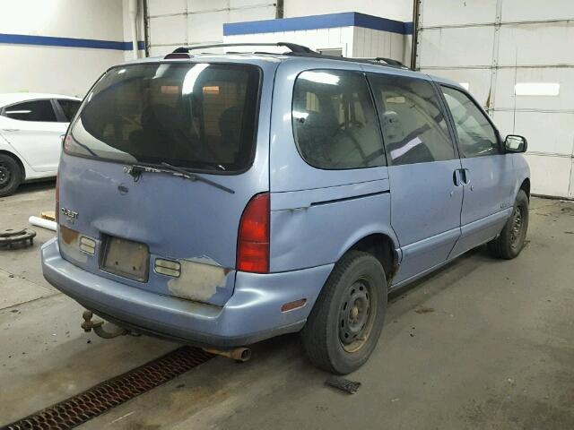 4N2DN11W7SD844489 - 1995 NISSAN QUEST XE BLUE photo 4