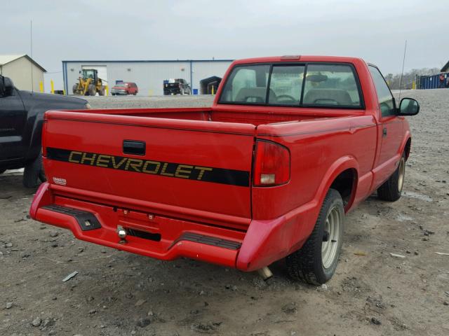 1GCCS14Z8S8170598 - 1995 CHEVROLET S TRUCK S1 RED photo 4