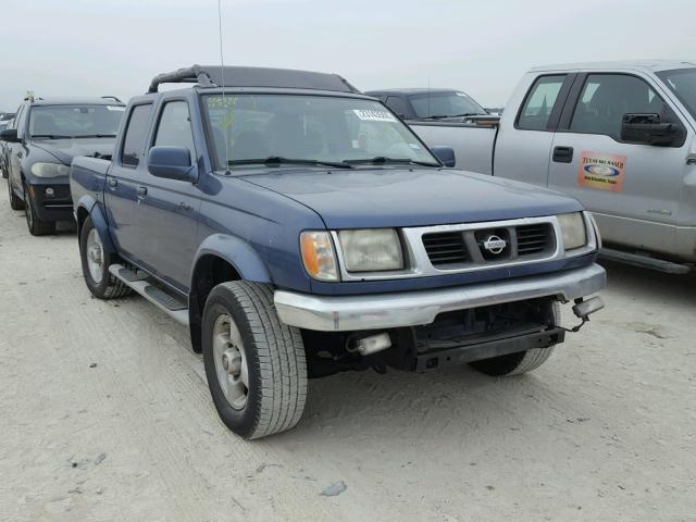 1N6ED27T1YC405717 - 2000 NISSAN FRONTIER C BLUE photo 1