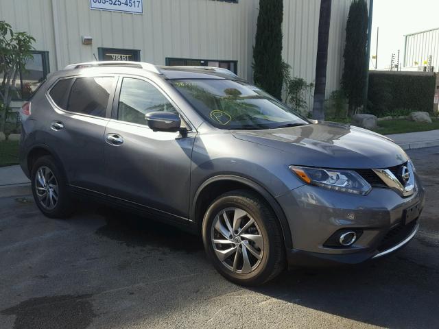 5N1AT2MVXFC877336 - 2015 NISSAN ROGUE S GRAY photo 1