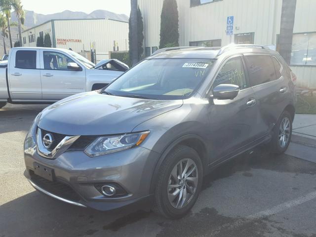 5N1AT2MVXFC877336 - 2015 NISSAN ROGUE S GRAY photo 2