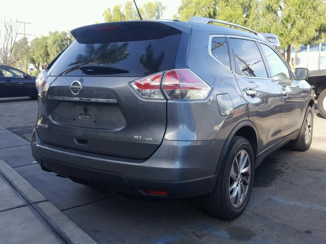 5N1AT2MVXFC877336 - 2015 NISSAN ROGUE S GRAY photo 4