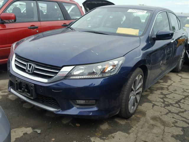 1HGCR2F58FA170161 - 2015 HONDA ACCORD SPO BLUE photo 2