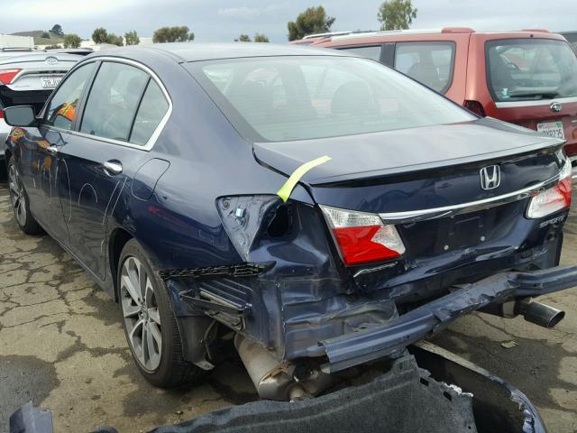 1HGCR2F58FA170161 - 2015 HONDA ACCORD SPO BLUE photo 3