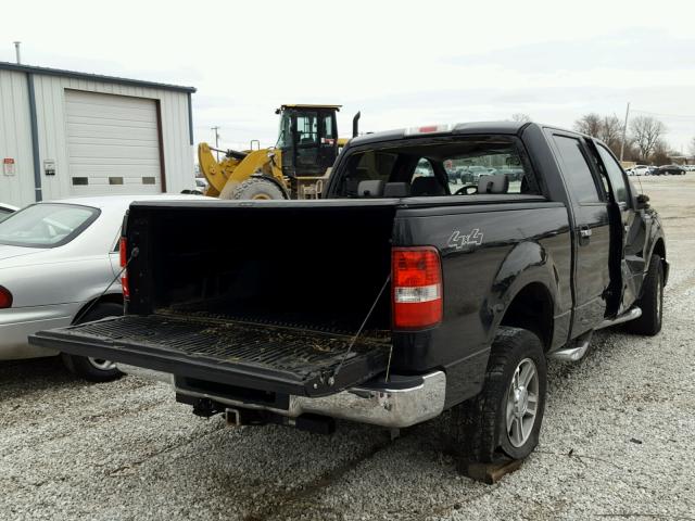 1FTPW14548FB31482 - 2008 FORD F150 SUPER BLACK photo 4