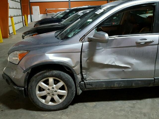 5J6RE48738L805402 - 2008 HONDA CR-V EXL SILVER photo 9