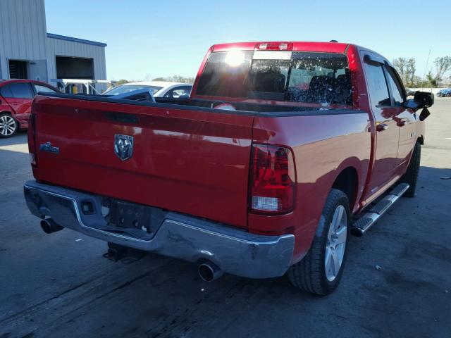 1D7RB1CT0AS126206 - 2010 DODGE RAM 1500 RED photo 4