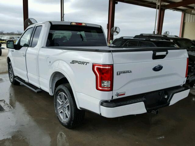 1FTEX1CF0HKE55521 - 2017 FORD F150 SUPER WHITE photo 3