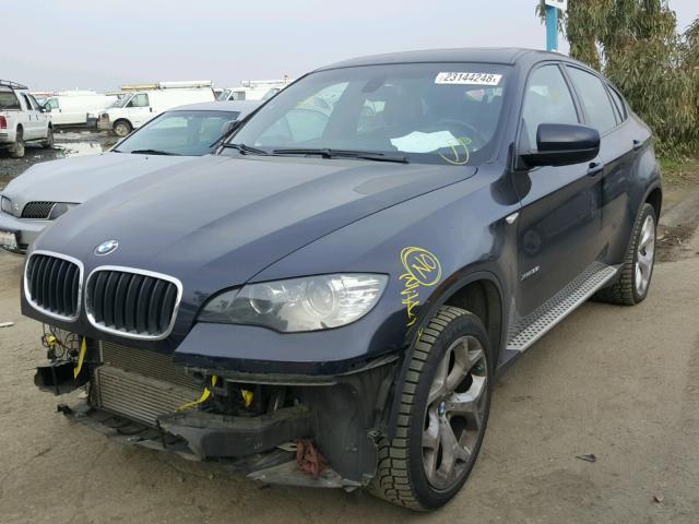 5UXFG2C51BLX07634 - 2011 BMW X6 XDRIVE3 BLUE photo 2