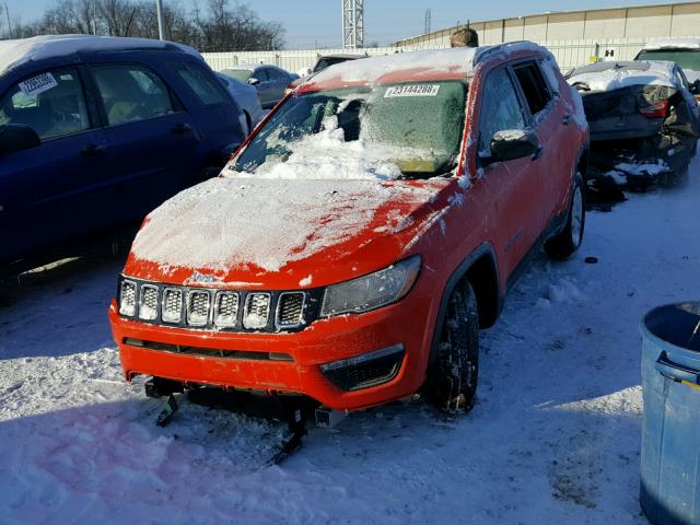 3C4NJDAB1HT656040 - 2017 JEEP COMPASS SP ORANGE photo 2