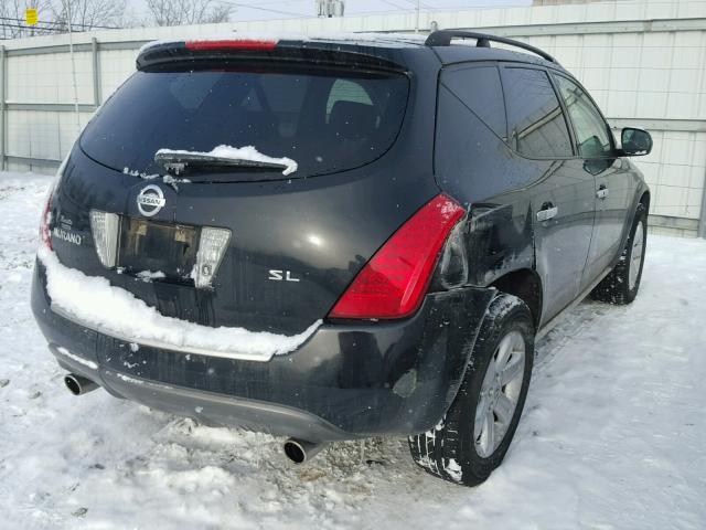 JN8AZ08T47W527740 - 2007 NISSAN MURANO SL BLACK photo 4