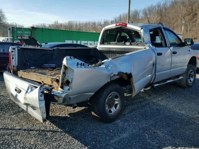 3D7KU28D94G168064 - 2004 DODGE RAM 2500 S SILVER photo 4