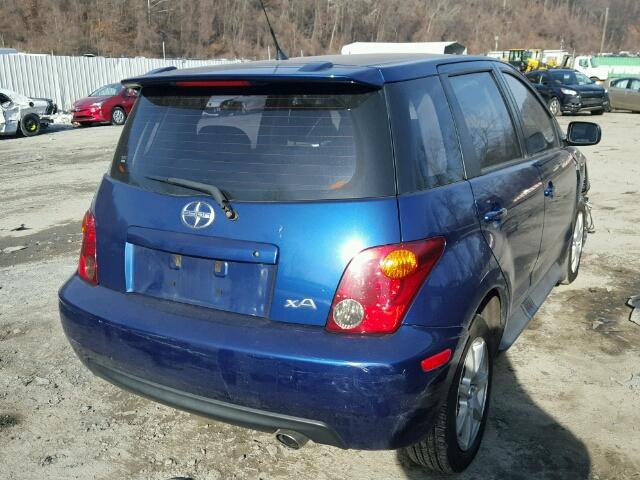 JTKKT624650121957 - 2005 TOYOTA SCION XA BLUE photo 4