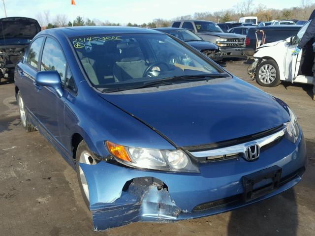 1HGFA16828L101871 - 2008 HONDA CIVIC EX BLUE photo 1