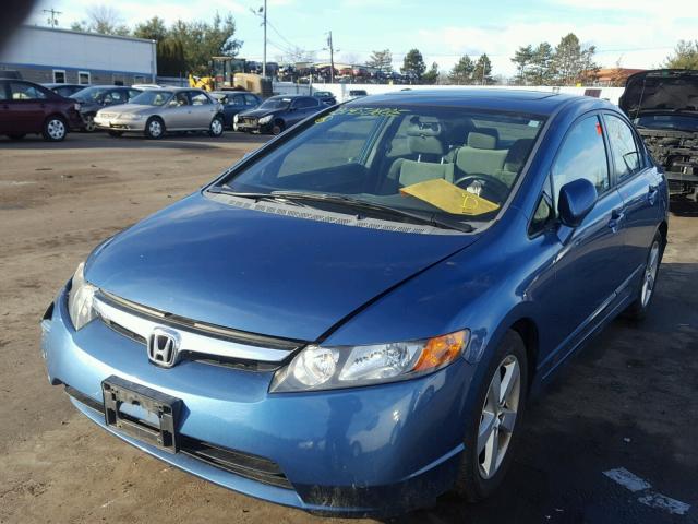 1HGFA16828L101871 - 2008 HONDA CIVIC EX BLUE photo 2