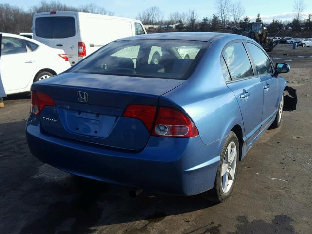 1HGFA16828L101871 - 2008 HONDA CIVIC EX BLUE photo 4