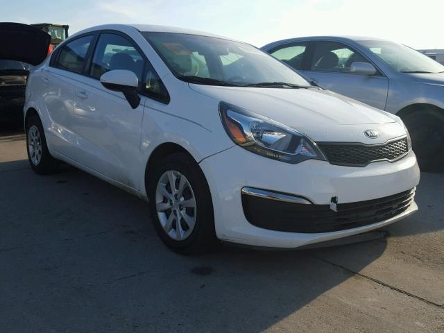 KNADM4A39G6662590 - 2016 KIA RIO LX WHITE photo 1