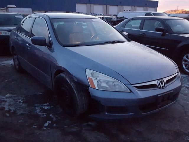 1HGCM56487A191567 - 2007 HONDA ACCORD LX BLUE photo 1